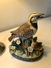 Porzellanskulptur / Figur Vogel, Royal Meridian, Handbemalt,18 cm