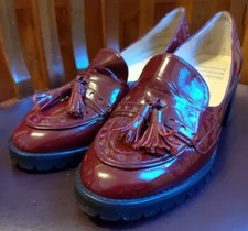 EDEL UAD MEDANI PUMPS LACKLERDER Bordeaux rot GR 39 LEDER PROFILSOHLE Budapester