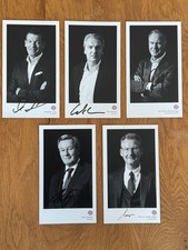 5 orig. sign. Autogrammkarten