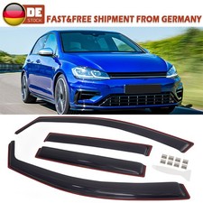 Windabweiser Regenabweiser Für VW Golf 7 Hatchback 2012-2019 4-Tlg Set Schwarz