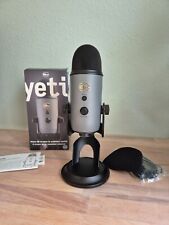 Blue Yeti Microphone USB Mikrofon Grau Silber Podcast Mic Streaming Logitech