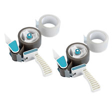 2 Stück Handabroller Inkl. 4 Rollen Klebeband Klebebandabroller Profi Abroller