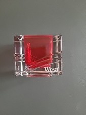West Aschenbecher? Ablage Glas würfel-/quaderform ca 7,5 × 7,5 × 6,5 cm Werbung 