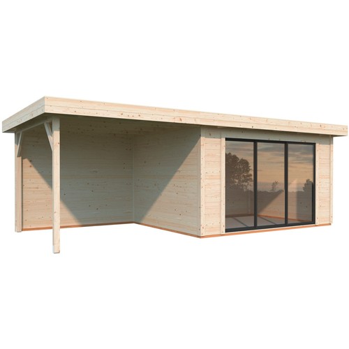 Gartenhaus mit anbau aus holz - gartenhaus,