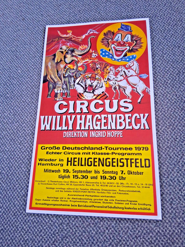 1979 hamburg plakat circus - hamburg,