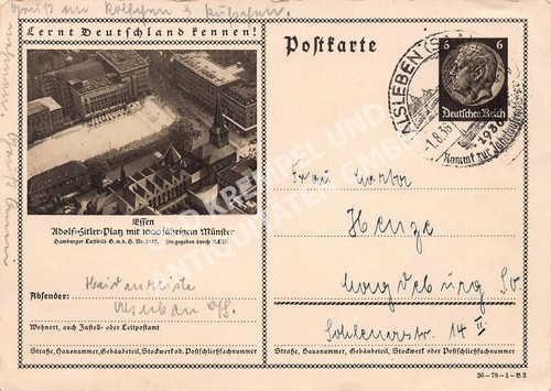 Postkarte essen mit 1000 - ak,
