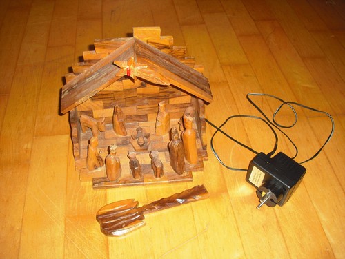 Alte holz krippe - holz-krippe, mit