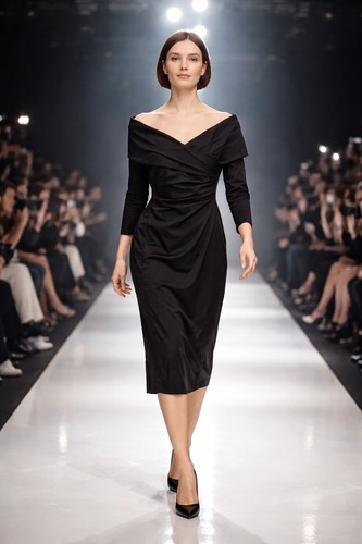 Barbara schwarzer abendkleid - schwarzer,