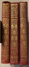 William Shakespeare Comedies Tragedies Histories, 3 Bde 1910-11 Leder RAR