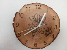 Wanduhr Eiche Baumscheibe