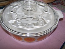 pyroflam electro,netherland,koch-ofenform mit glasdeckel,ca 22cm,vintage