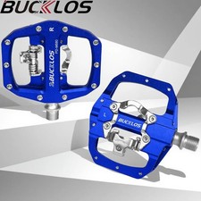 MTB Zweifach Klickpedal/Platfotm SPD Pedale 9/16" Mountainbike Lagerschuhen Blau