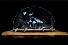 Acrylglasplatte Holzkirche