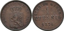 Hessen Darmstadt Pfennig 1871