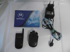 Retro Vintage Handy Mobil Telefon Motorola V50 V3688 schwarz Tasche Ladekabel