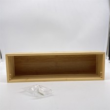 Relaxdays Teebox Bambus, 5 Fächer für 50 Teebeutel, mit Kippdeckel, zum Aufhänge