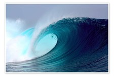 Poster Tropical blauen Welle