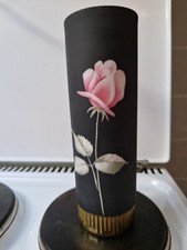 Plankenhammer Floss Porzellan Vase, Rose, mit Goldverzierung