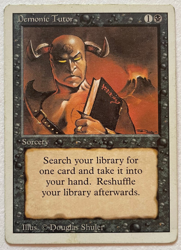 Mtg demonic tutor - tutor, revised