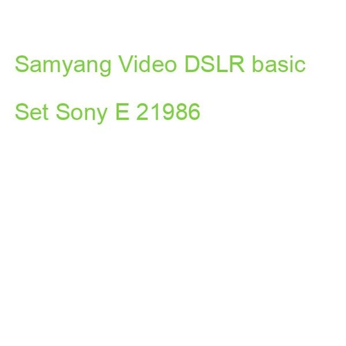 Samyang video dslr - basic, set