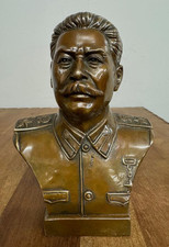 Bronze Büste von Josef Stalin - Sowjetrussland 2. Weltkrieg Premierminister - 17 cm