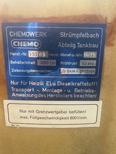  2x Öl Tank  Kunststoff doppelwandig 2000l gebraucht Fabrikat  Chemo 