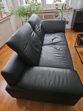 Echtleder Sofa Schwarz  Marke