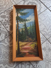 Bild Ölgemälde Malerei Wandbild Rennsteig 40cmx25cm Unikat Nachlaß