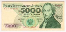 1986 Polen 5000 Zlotych