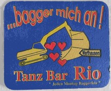 alter Bierdeckel Tanz Bar Rio Warthausen