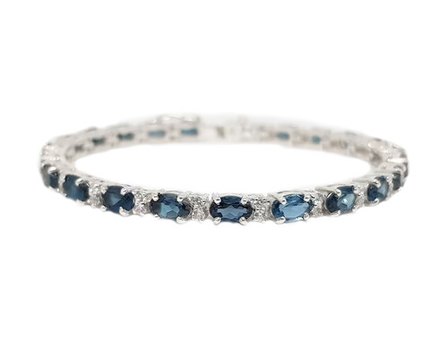 Massives silber london blau - silber,
