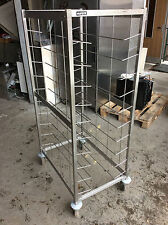 Hupfer Transportwagen für Bleche/GN-Schalen 47x75 aus Edelstahl 53,5x77x155