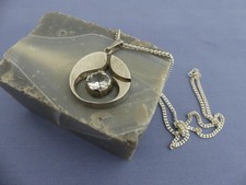 KL - Karl Laine - Anhänger Bergkristall - Kette - 925er Silber - Sterling - 1977