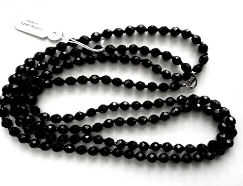 Lange schwarze halskette - schwarze,