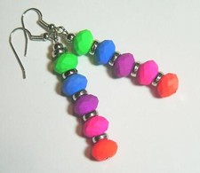 Ohrhänger Ohrringe Neon gelb