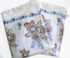 2 Bettlaken, DDR , VEB Planet, 2 Stück vintage Tafeltuch Tischdecke Landhausstil