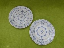 Antike Kuchenteller blau-weiß