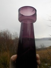 Antike Glas HYAZINTHE Kugel Zwang Vase AMETHYST mundgeblasen (BB1)