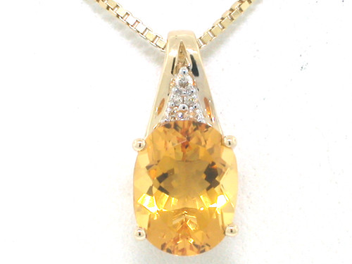 Citrin anhänger 585 gelbgold - 585,