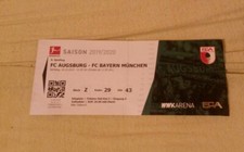 Used Sammler Ticket FC Augsburg vs FC Bayern München 1. BL 19.10.19 FCB Grün 