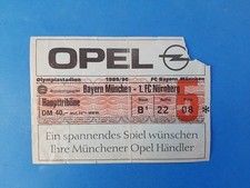 1 x Sammler Ticket Saison 1989/90 / Bayern München-1.FC Nürnberg