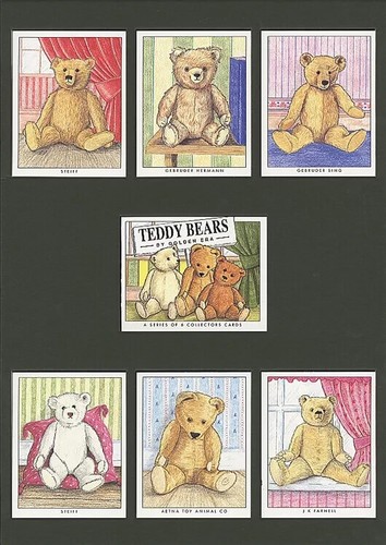 Teddybären kartenset golden - teddybären,