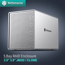 Yottamaster 4/5 Fach Festplattengehäuse für 2,5" 3,5" SATA SSD HDD Aluminium