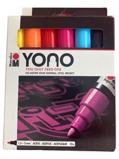 Marabu Yono Acrylmarker Set 12er Permanent Marker Mehrfarbig 1,5-3mm Stifte