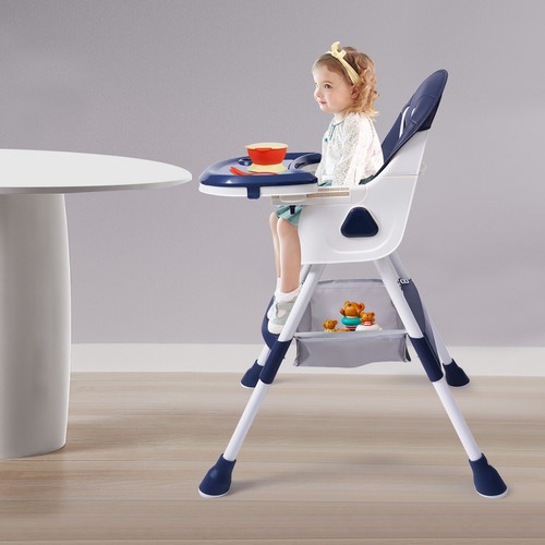 Blau klappbar kinderhochstuhl - blau,