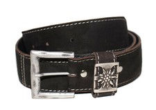 Werner Trachten Unisex Gürtel Ledergürtel Gr. 80