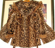 Refurbished Pelzmantel halblang echt Zobel Kapuze Long Pelzjacke M-L 38 40 42