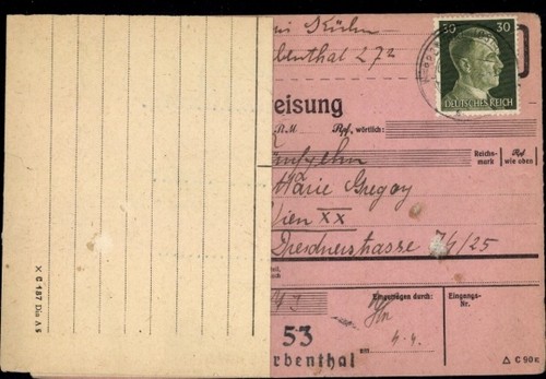 Paw 794 würbenthal 45 - "würbenthal, 4.4.45"