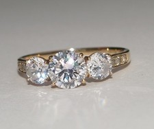 QVC 9 kt Gelbgold Diamonique