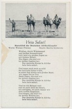 128789, Postkarte Liederkarte, "Heia Safari!", Postkarte